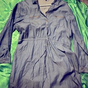 Chambray shirt dress